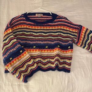 Vibrant Colorful Knit Sweater